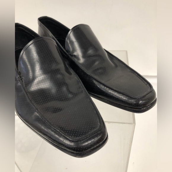 LUXURY PRADA LOAFER SHOES BUSINESS 2DC109 BLACK PIQUEE LEATHER - Picture 9 of 10